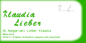 klaudia lieber business card